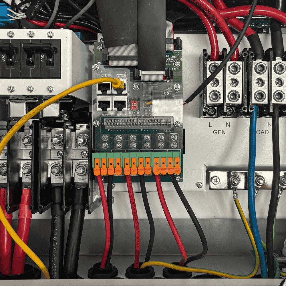 Upgraded electrical service panel installed by South Shore Electric